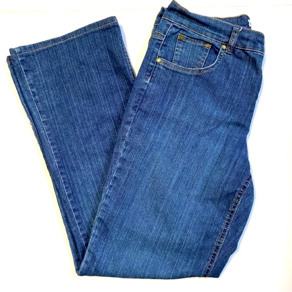 JONES & CO Vintage Bootcut Wide Leg Jeans Medium Wash High Rise Jones New York - Picture 1 of 15